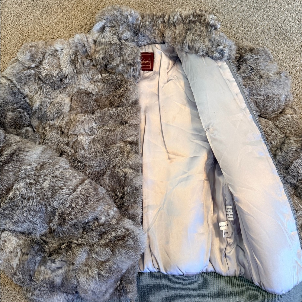 Vintage Grey Bomber Jacket size Small